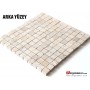 23x23mm Denizli Eskitme Traverten Fileli Mermer Mozaik- DT1560